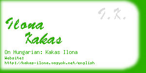 ilona kakas business card